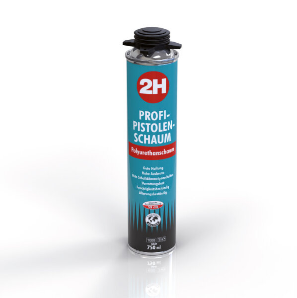 2H Profi Pistolenschaum 750ml - Der Allrounder